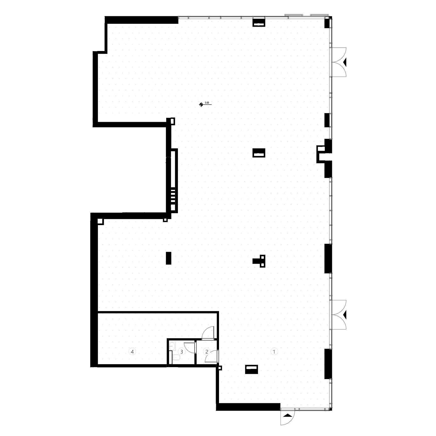 Plan apartament Bloc A - Spatiu Comercial 1