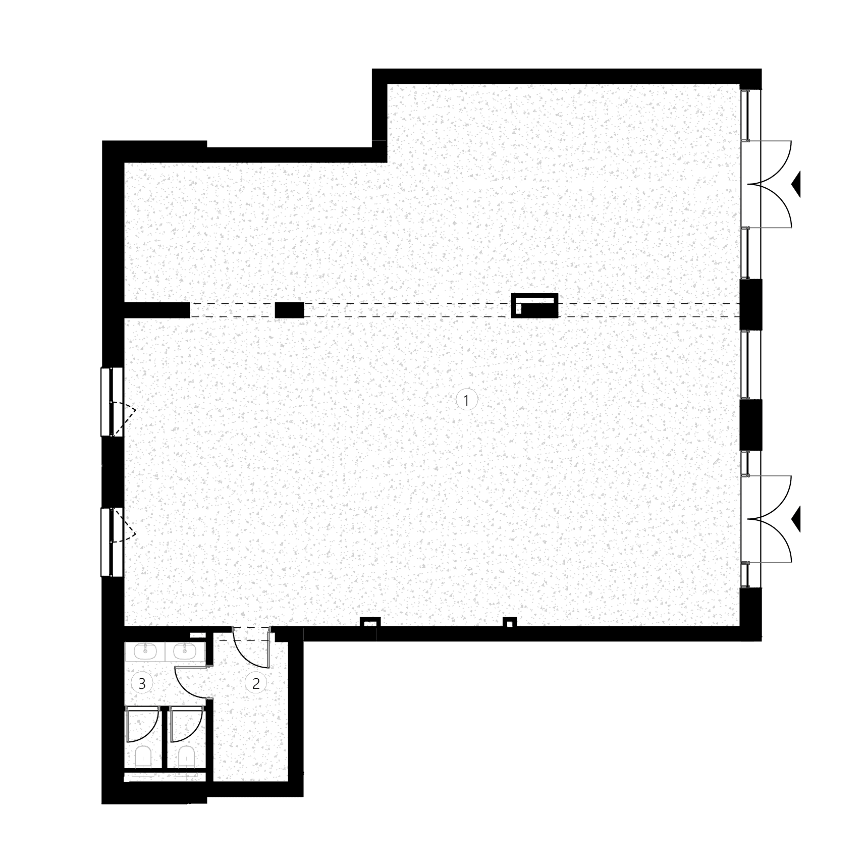 Plan apartament Bloc F - Spatiu Comercial 2